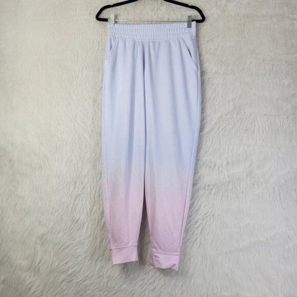 WildFox Sweat Pink Blue Dip Dye Ombre Sky Cropped Jogger Sweatpants Small - Picture 2 of 12